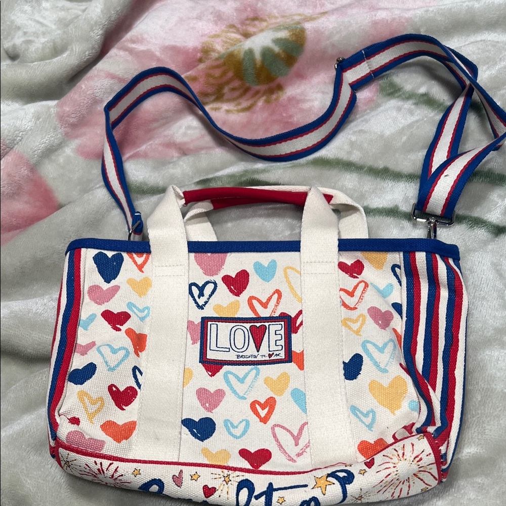 Love Multicolor Heart Tote Bag